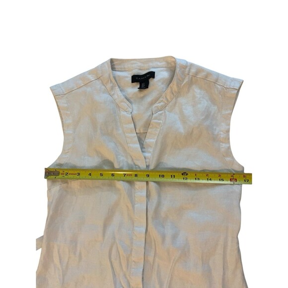 Tahari Woman’s‎ Ivory Linen Blend Dress Size 4 MIDI Sleeveless - Picture 7 of 12